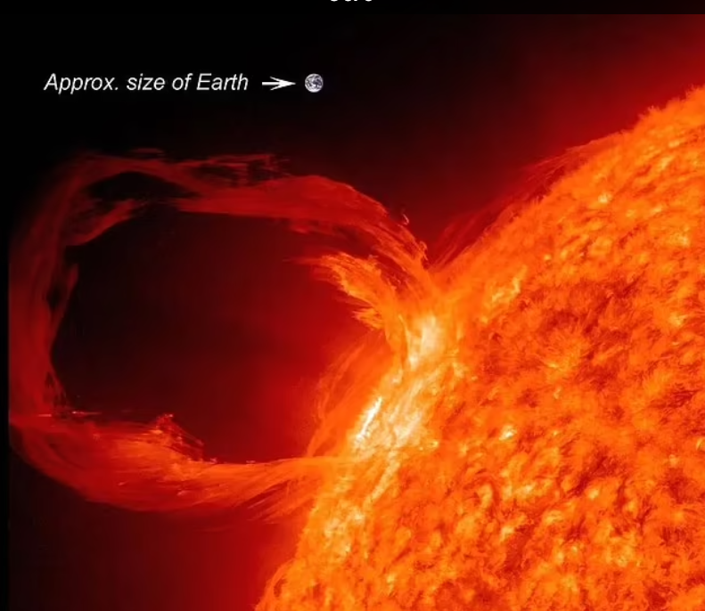 NASA зафиксировало розовые вспышки на Солнце во время затмения: фото